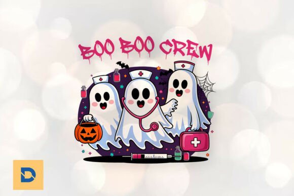 Boo Boo Crew Nurse Halloween PNG