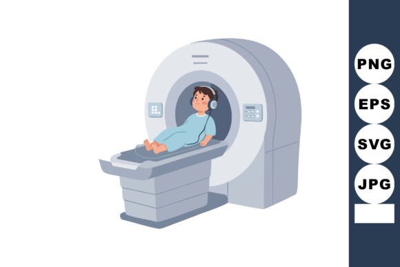 Child Undergoing MRI Scan Inside Medical