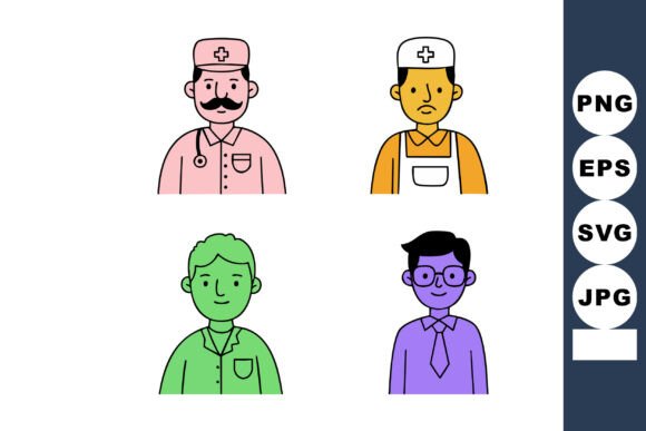 Diverse Male Avatars with Medical and Pr