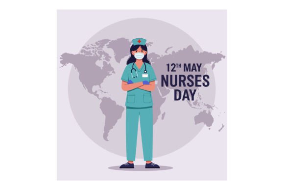 Female Nurse Standing Confidently in Med
