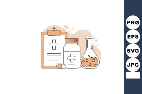 Medical Clipboard with Prescription Pill