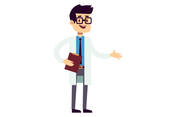 Medical Practitioner Character. Hospital