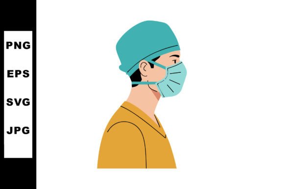 Medical Professional Wearing Surgical Mask