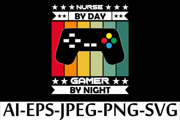 NURSE by DAY GAMER by NIGHT. T-SHIRT