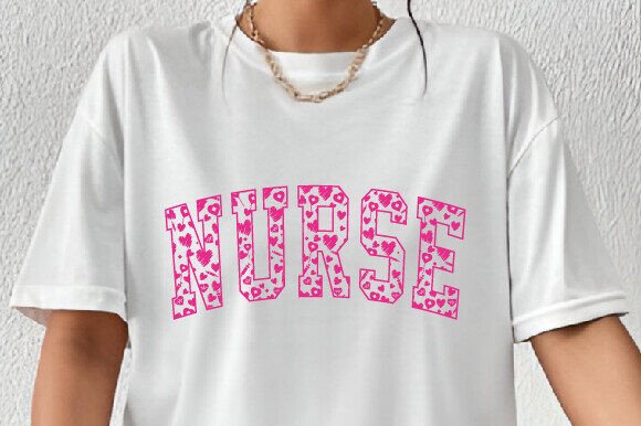 Nurse Valentine Bow PNG Coquette Doodle
