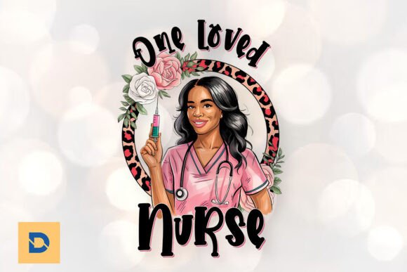 One Loved Nurse Black Woman PNG