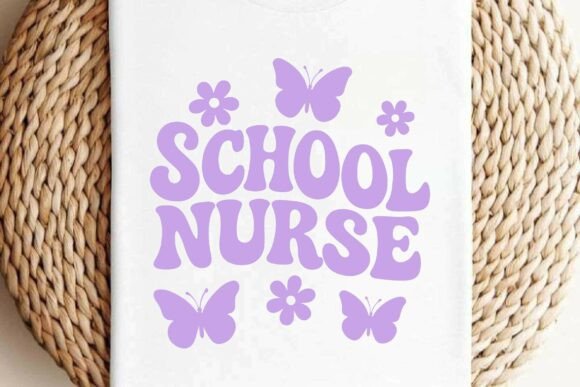 School Nurse Retro T-shirt Design
